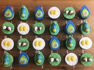 Baby Krishna themed cupcakes